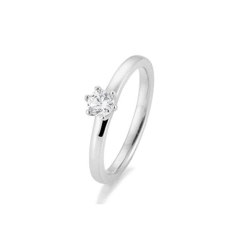 Verlobungsring 6er Krappe mit Brillant in Gold oder Platin