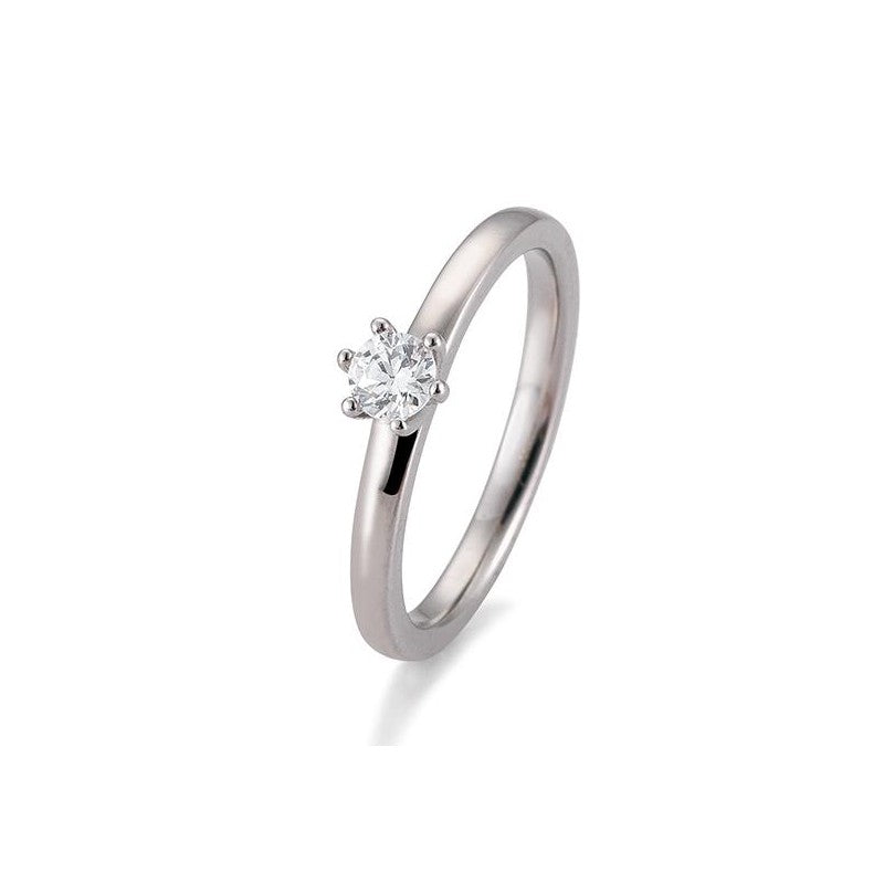 Verlobungsring 6er Krappe mit Brillant in Gold oder Platin