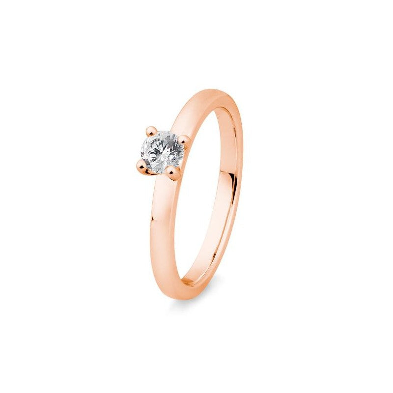 Verlobungsring 4er Krappe mit Brillant in Gold oder Platin