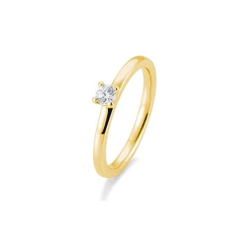 Verlobungsring 4er Krappe mit Brillant in Gold oder Platin