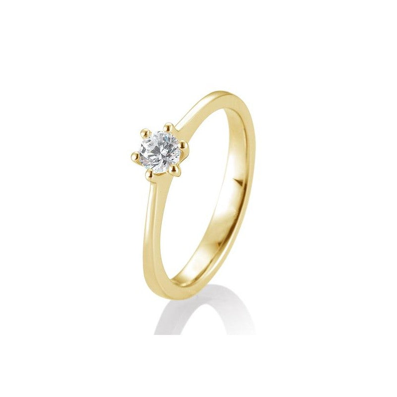 Verlobungsring 6er Krappe mit Brillant in Gold oder Platin