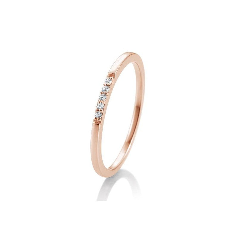 Memoire Ring Gold mit 5 Brillianten