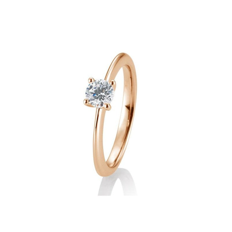 Verlobungsring 4er Krappe mit Brillant in Gold oder Platin