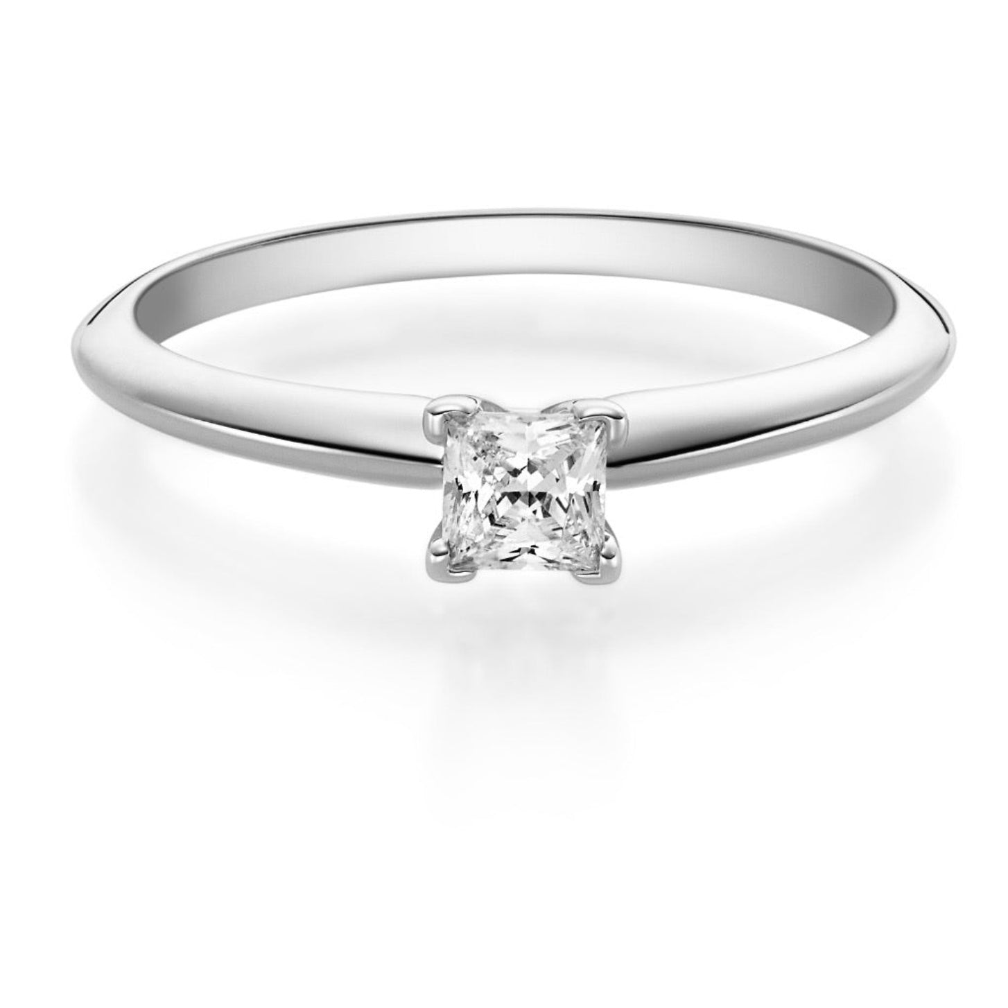 Antragsring aus Gold mit Princess-Brillant