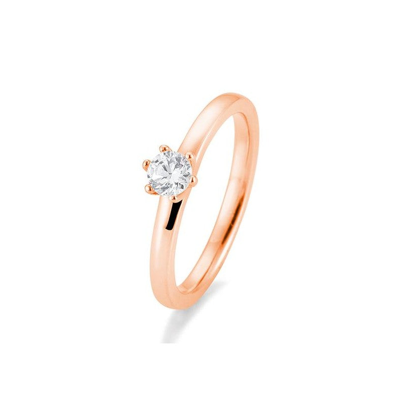 Verlobungsring 6er Krappe mit Brillant in Gold oder Platin