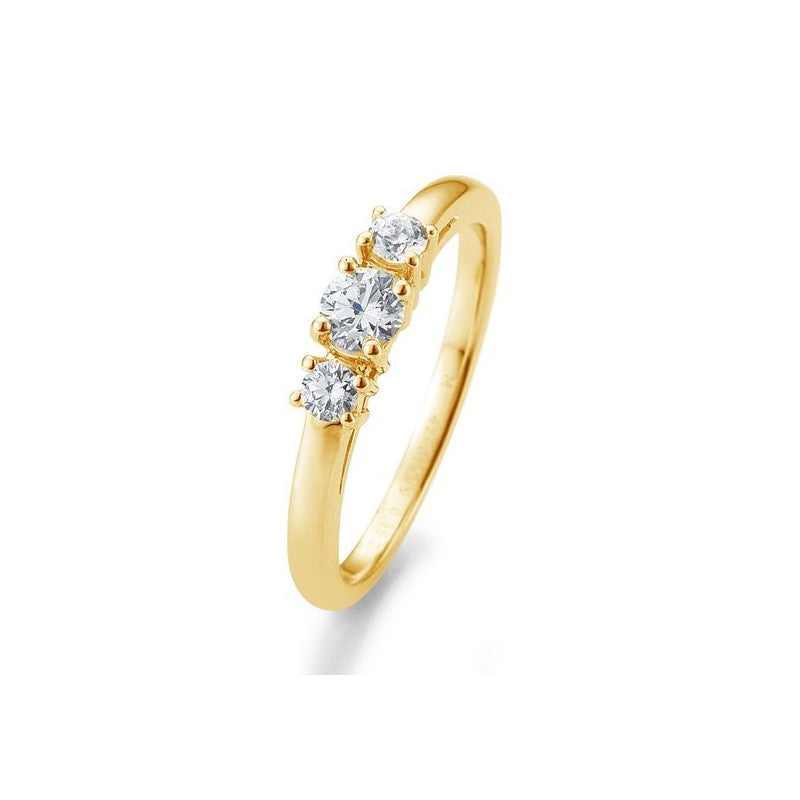 Verlobungsring 3 Brillanten in Gold oder Platin