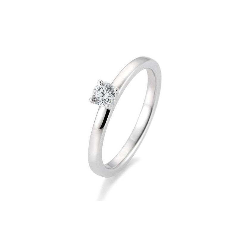 Verlobungsring 4er Krappe mit Brillant in Gold oder Platin