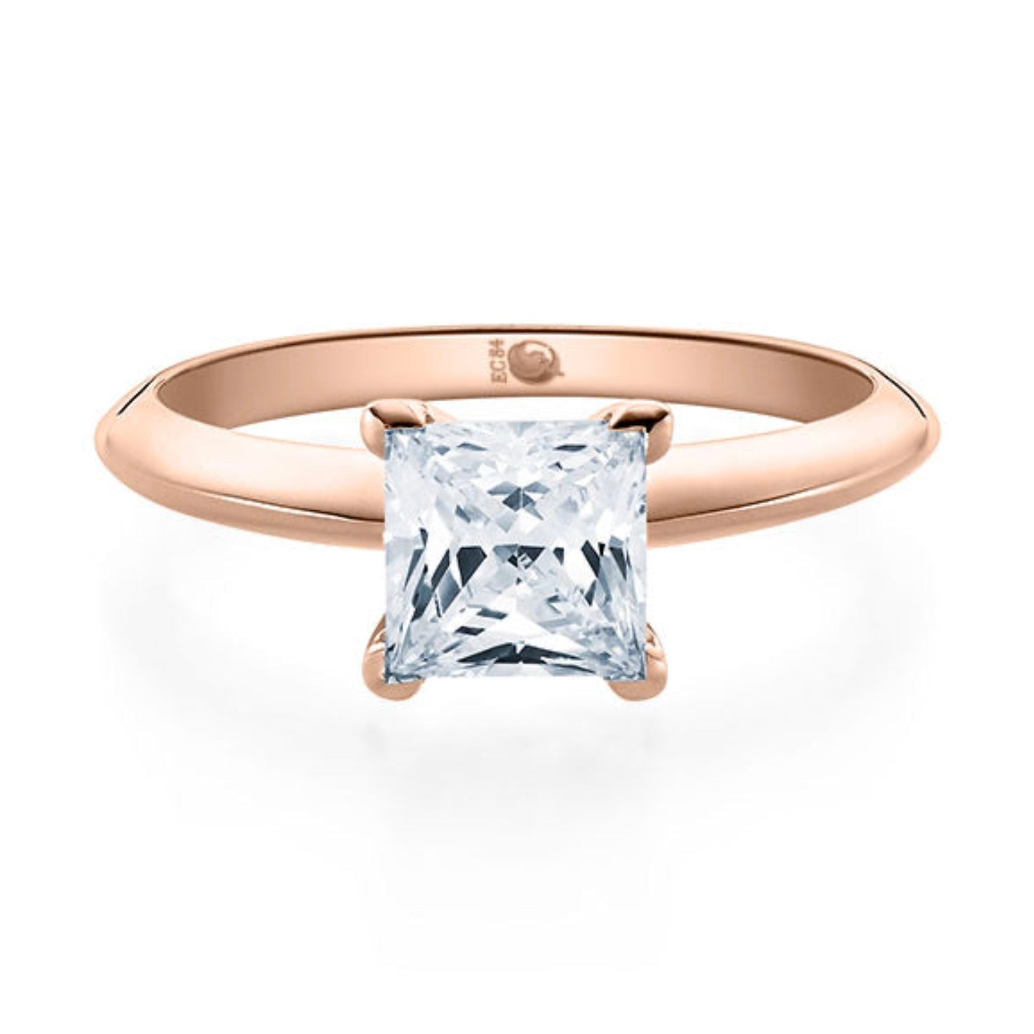 Antragsring aus Gold mit Princess-Brillant