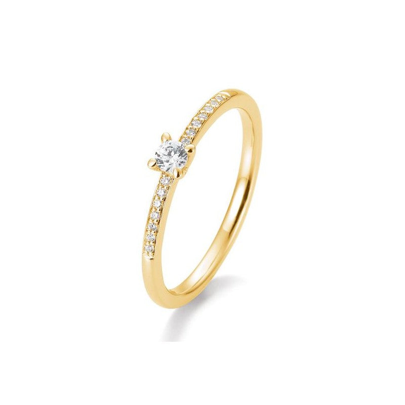 Verlobungsring 4er Krappe mit Brillanten in Gold oder Platin