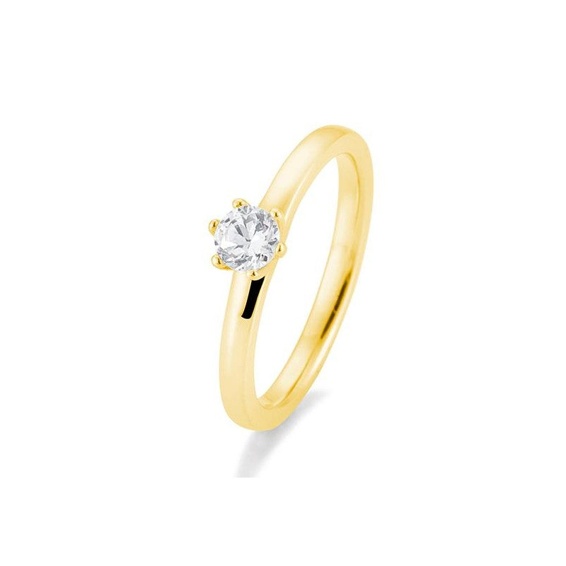 Verlobungsring 6er Krappe mit Brillant in Gold oder Platin