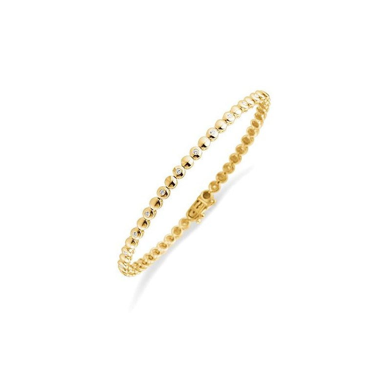Brillantarmband mit Steckverschluss in Weißgold, Gelbgold oder Rotgold