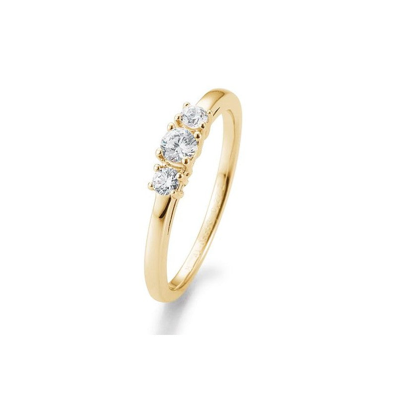 Verlobungsring 3 Brillanten in Gold oder Platin