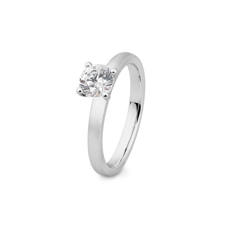 Verlobungsring 4er Krappe mit Brillant in Gold oder Platin