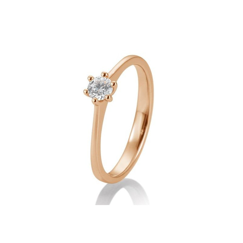Verlobungsring 6er Krappe mit Brillant in Gold oder Platin