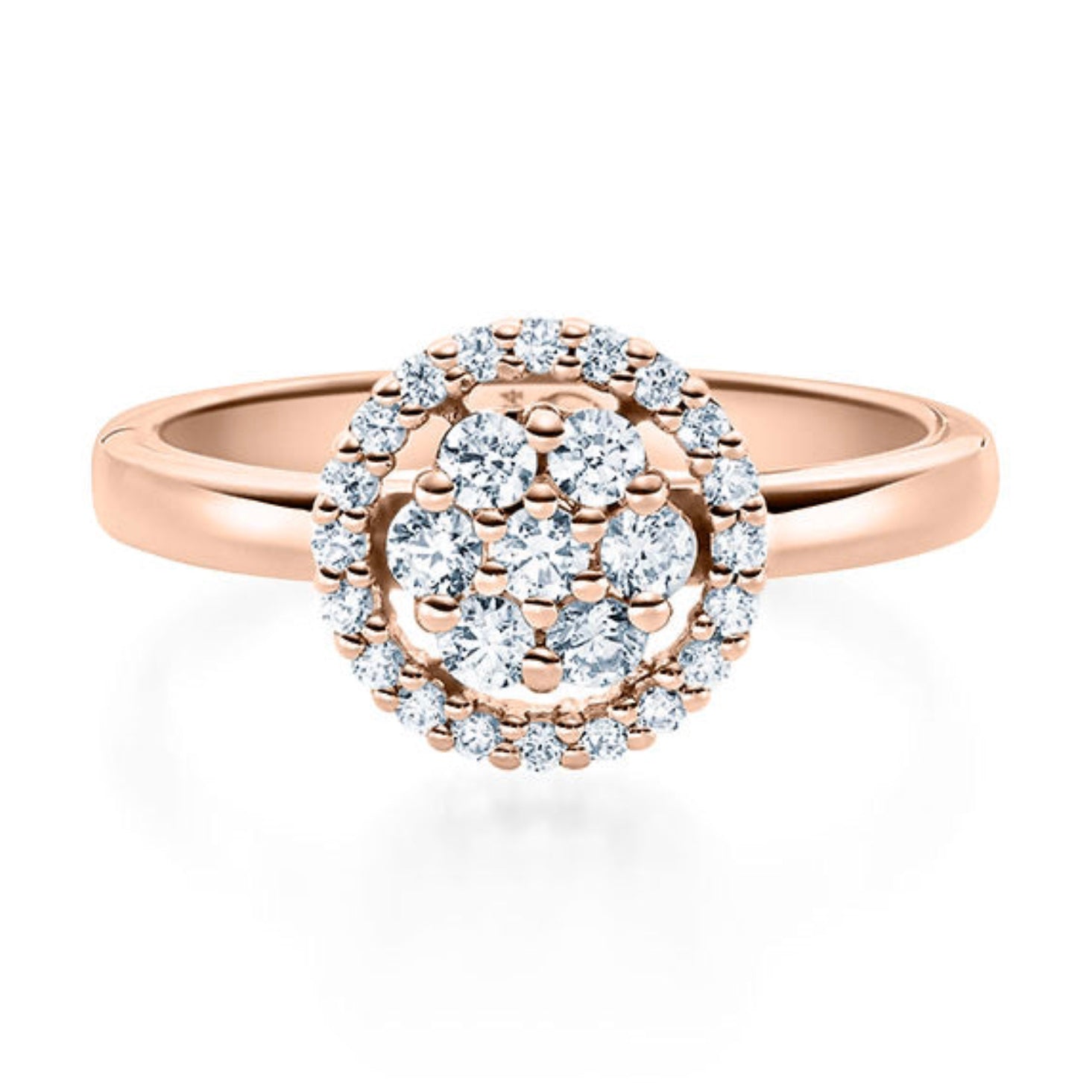 Antragsring Verlobungsring in 750er Gold mit Brillanten