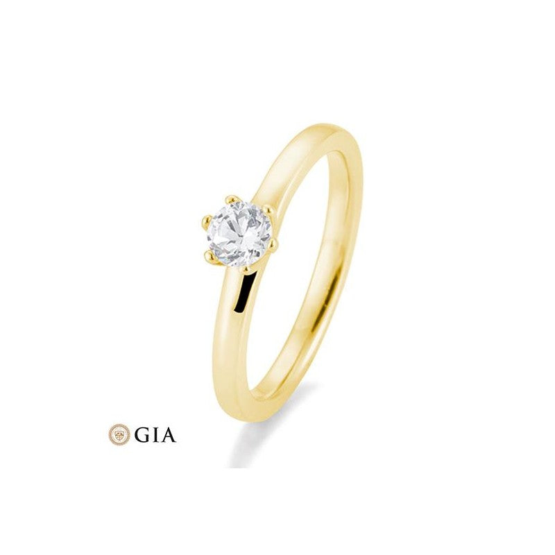 Verlobungsring 6er Krappe mit Brillant in Gold oder Platin