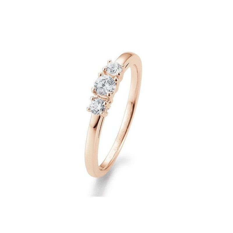 Verlobungsring 3 Brillanten in Gold oder Platin