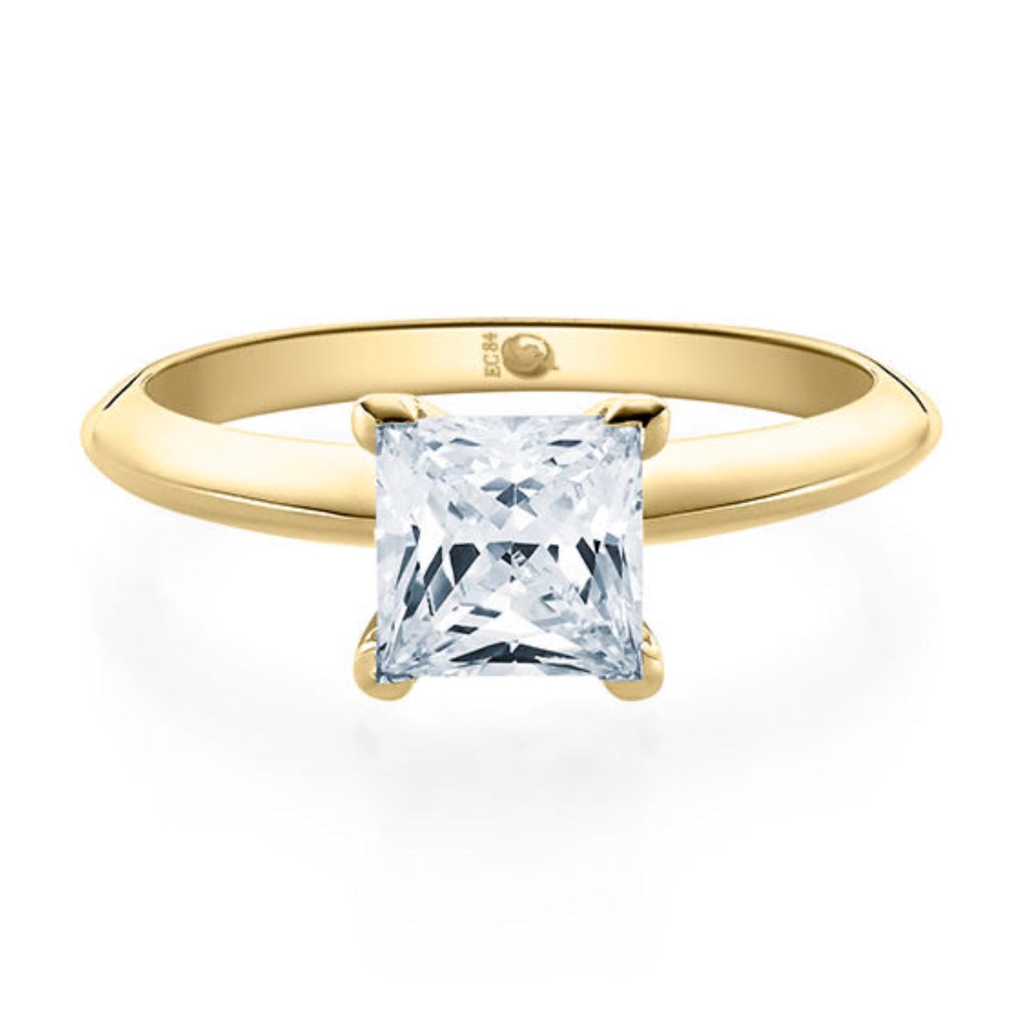 Antragsring aus Gold mit Princess-Brillant