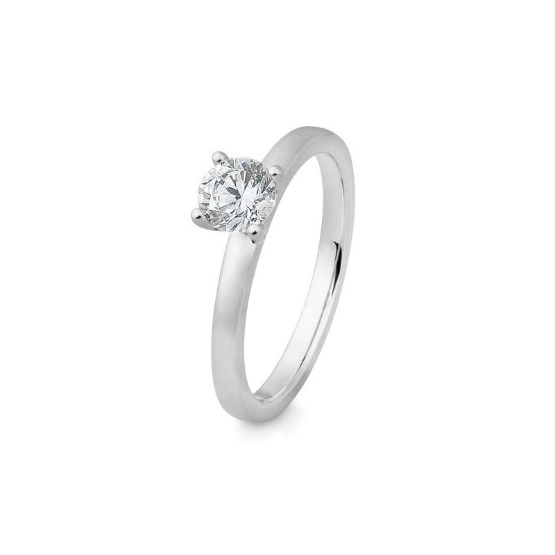 Verlobungsring 4er Krappe mit Brillant in Gold oder Platin