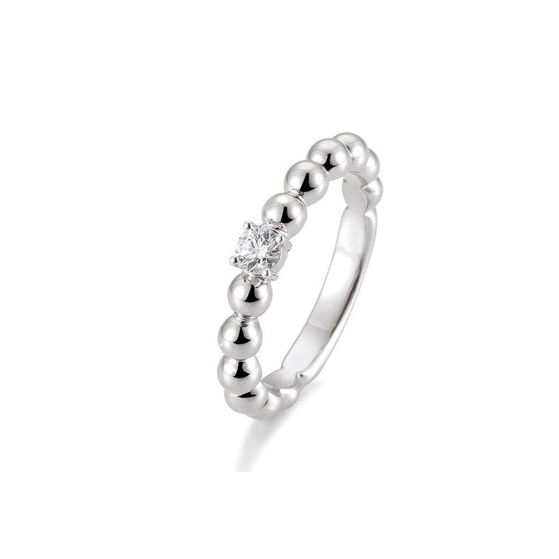 Verlobungsring Kugel mit Brillant in Gold oder Platin