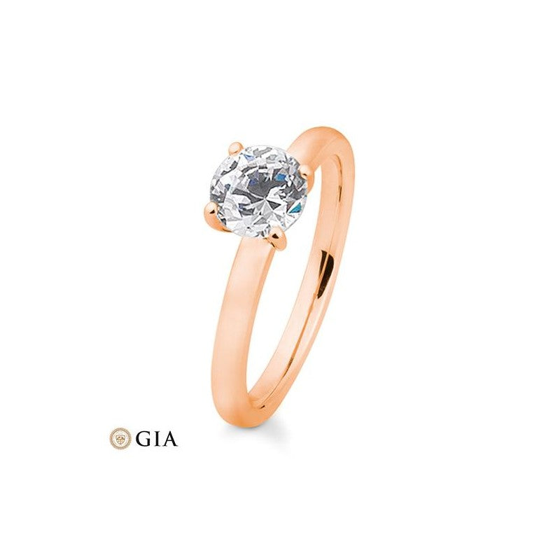 Verlobungsring 4er Krappe mit Brillant in Gold oder Platin