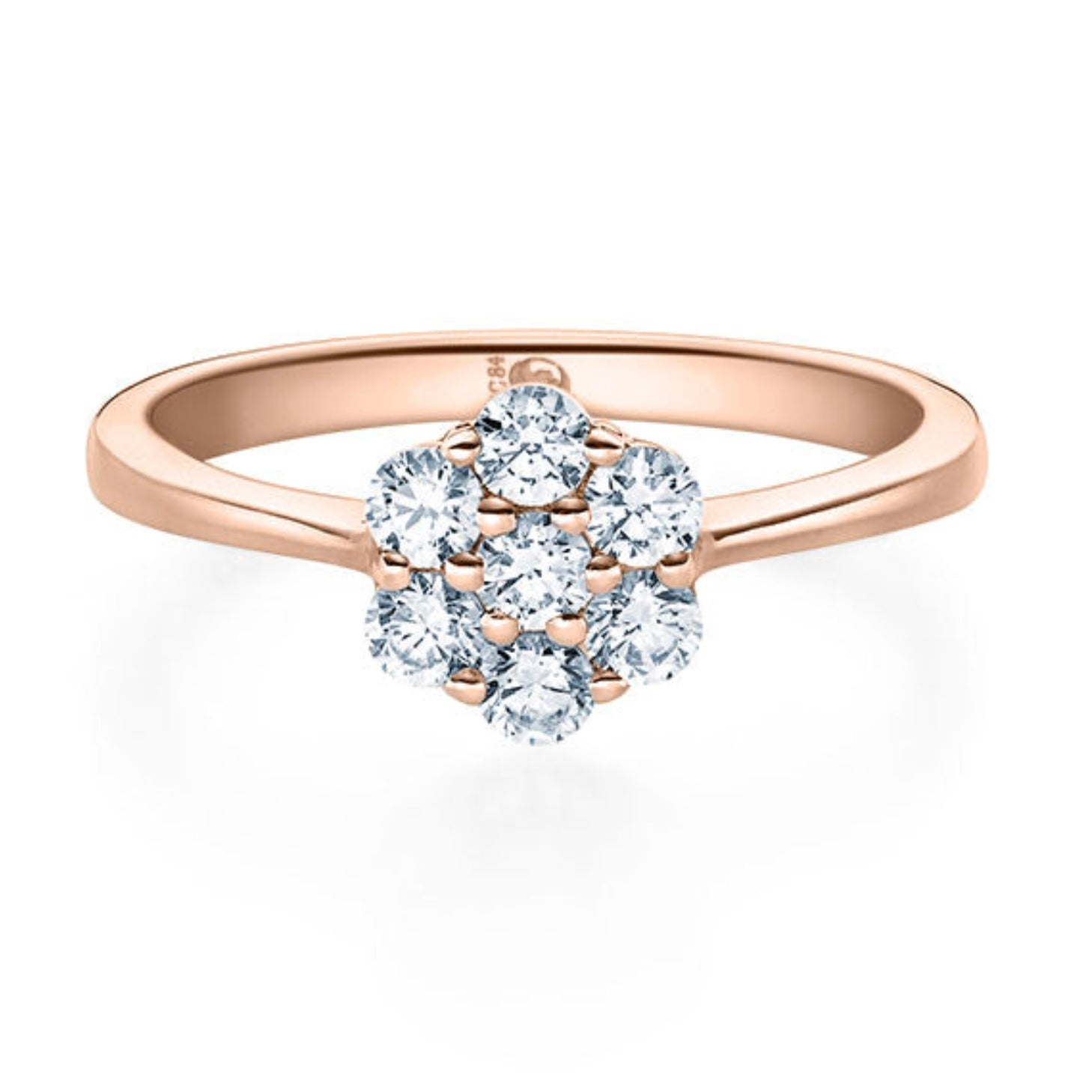 Antragsring aus 750er Gold mit Brillanten