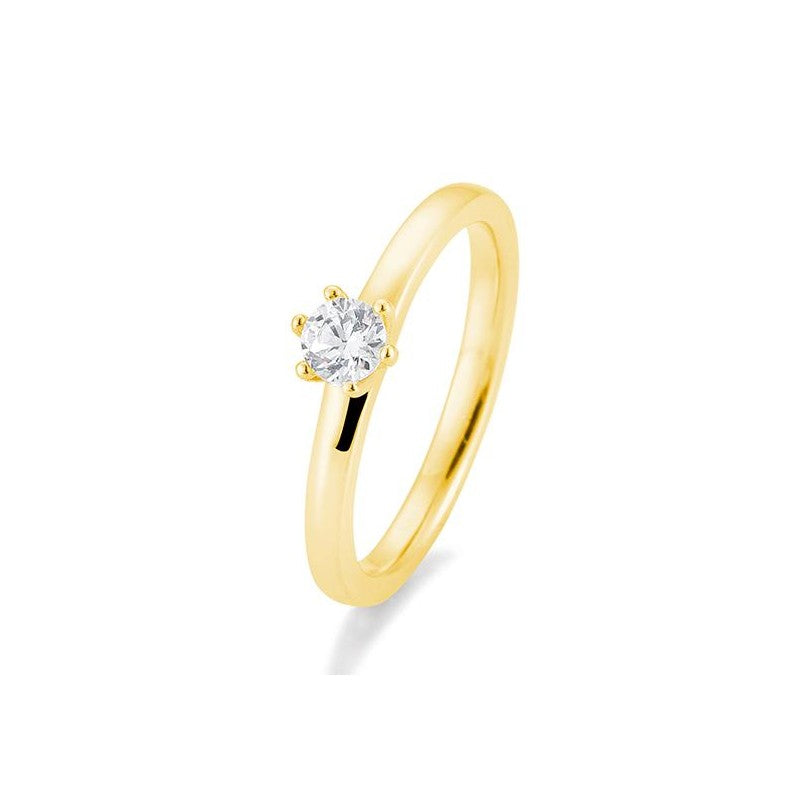 Verlobungsring 6er Krappe mit Brillant in Gold oder Platin