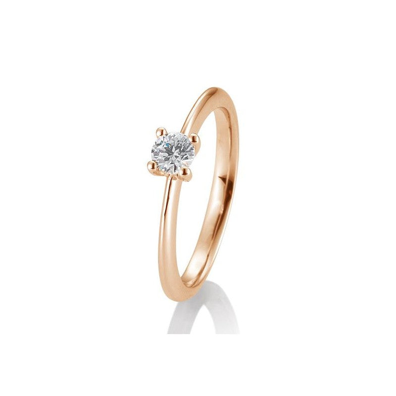 Verlobungsring 4er Krappe mit Brillant in Gold oder Platin