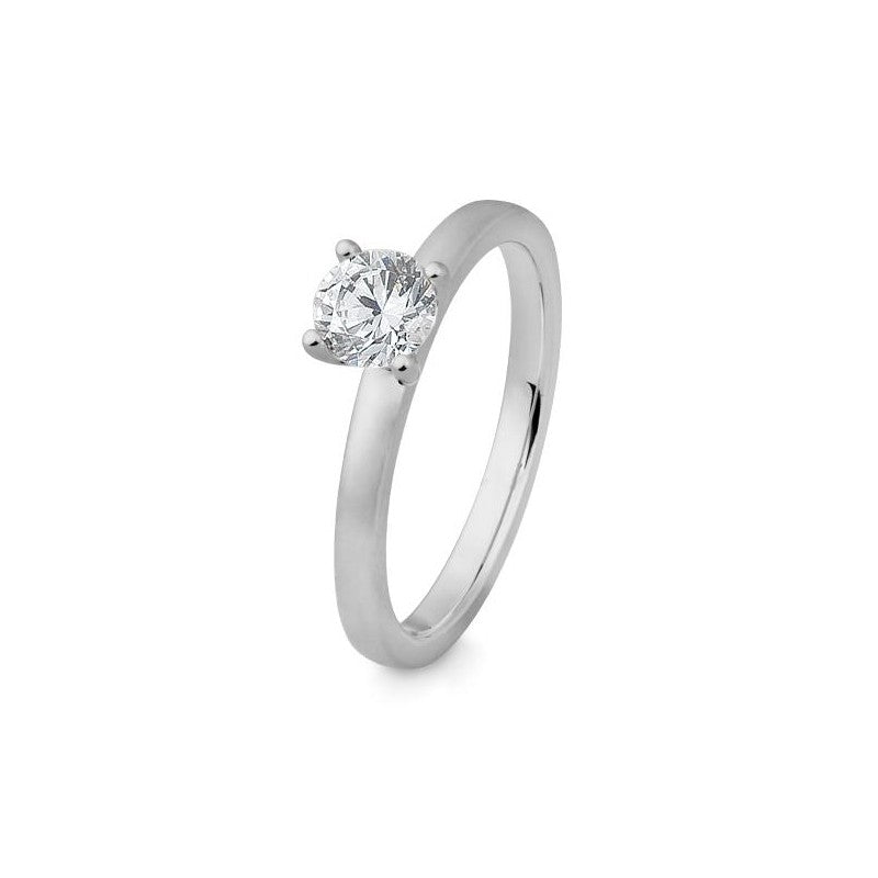 Verlobungsring 4er Krappe mit Brillant in Gold oder Platin