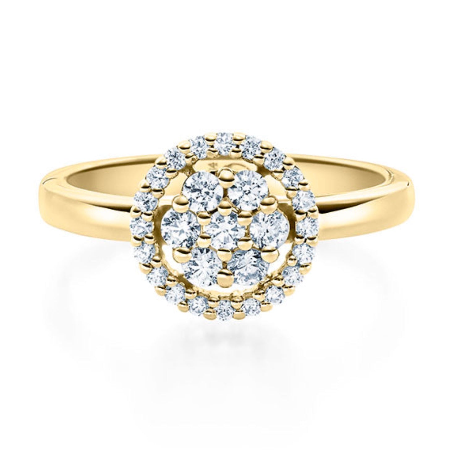 Antragsring Verlobungsring in 750er Gold mit Brillanten