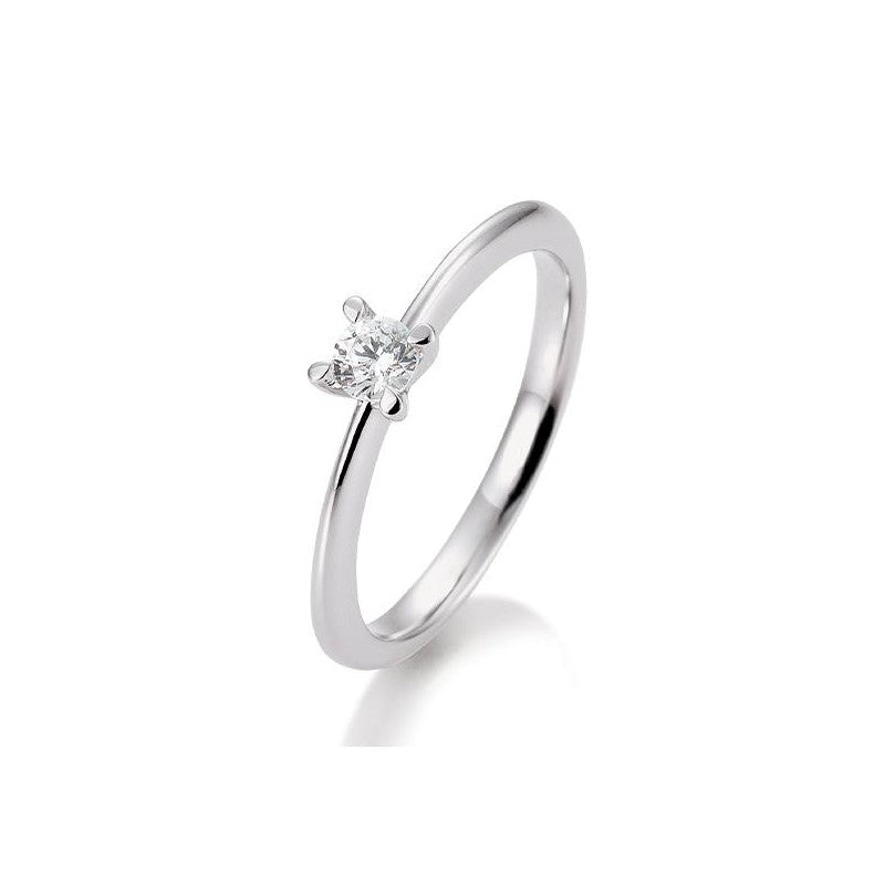 Verlobungsring 4er Krappe mit Brillant in Gold oder Platin