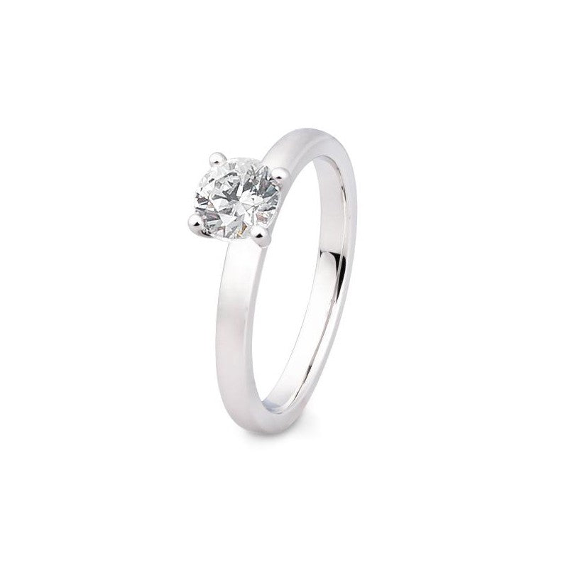Verlobungsring 4er Krappe mit Brillant in Gold oder Platin