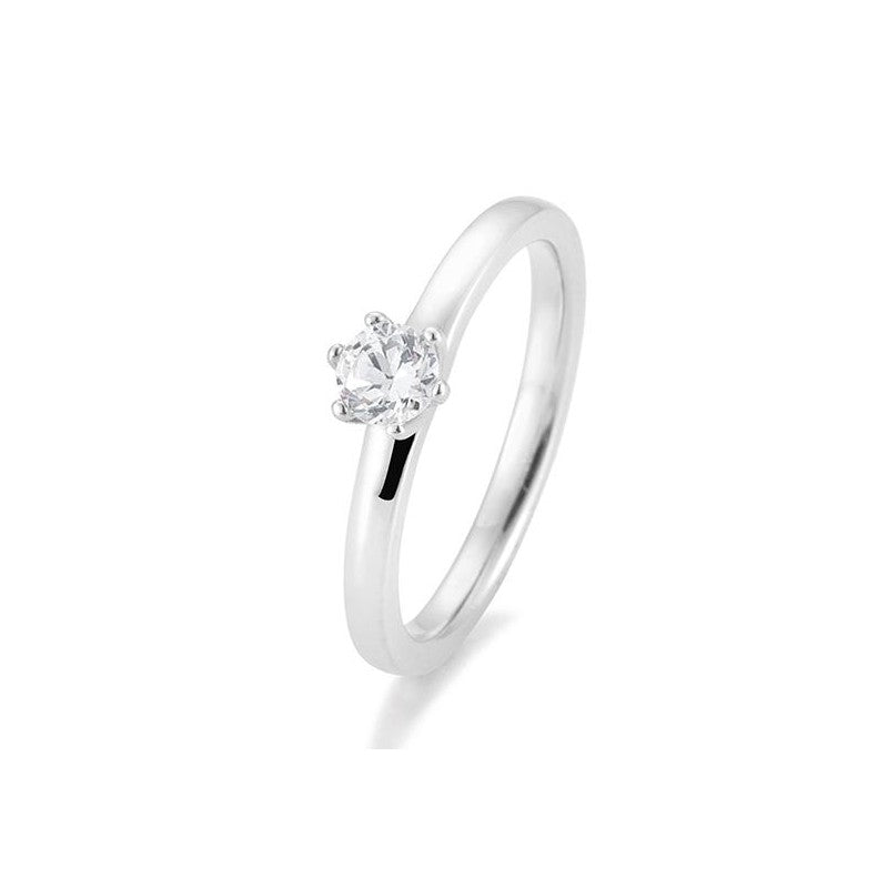 Verlobungsring 6er Krappe mit Brillant in Gold oder Platin