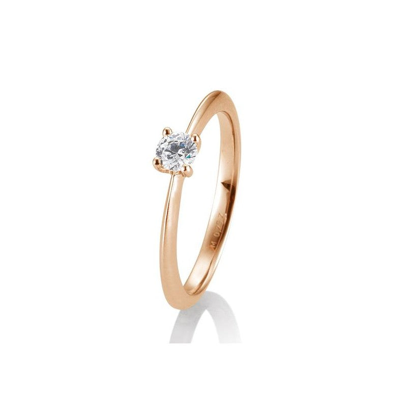 Verlobungsring 4er Krappe mit Brillant in Gold oder Platin