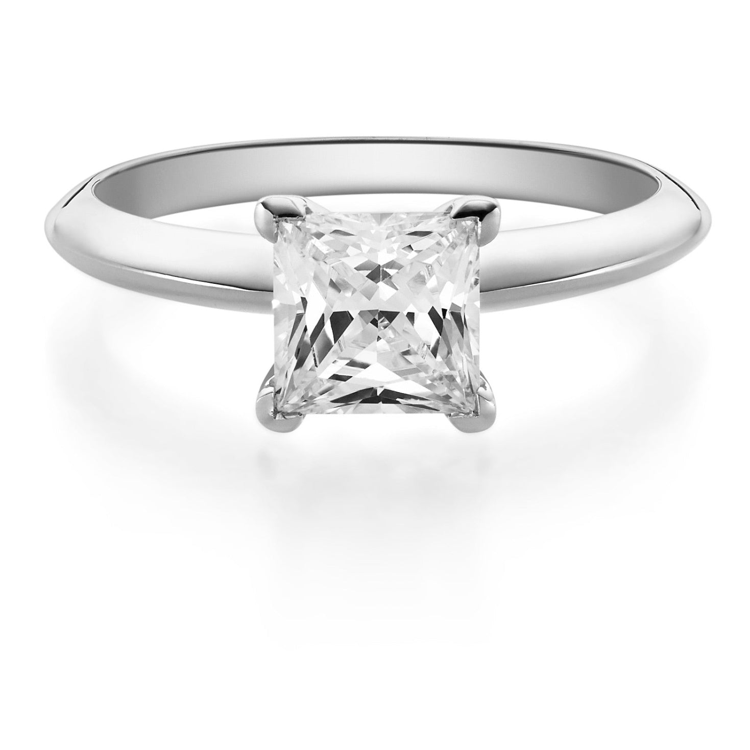 Antragsring aus Gold mit Princess-Brillant