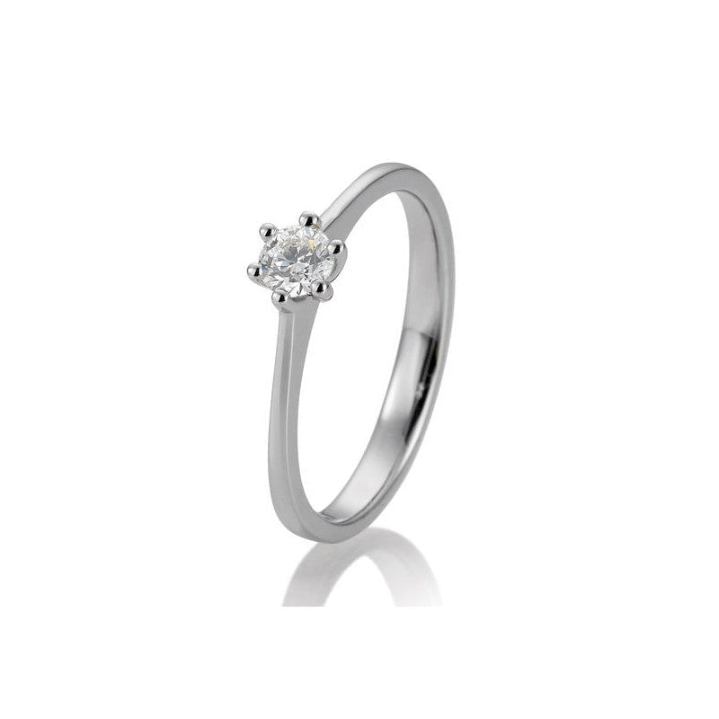 Verlobungsring 6er Krappe mit Brillant in Gold oder Platin