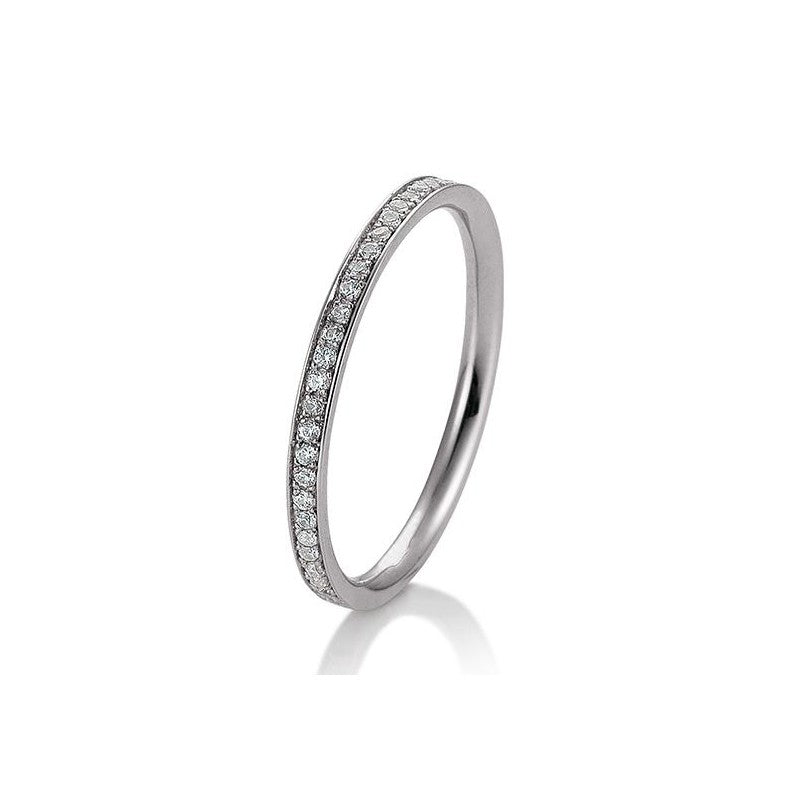 Memoire Ring mit Brillanten in Gold oder Platin