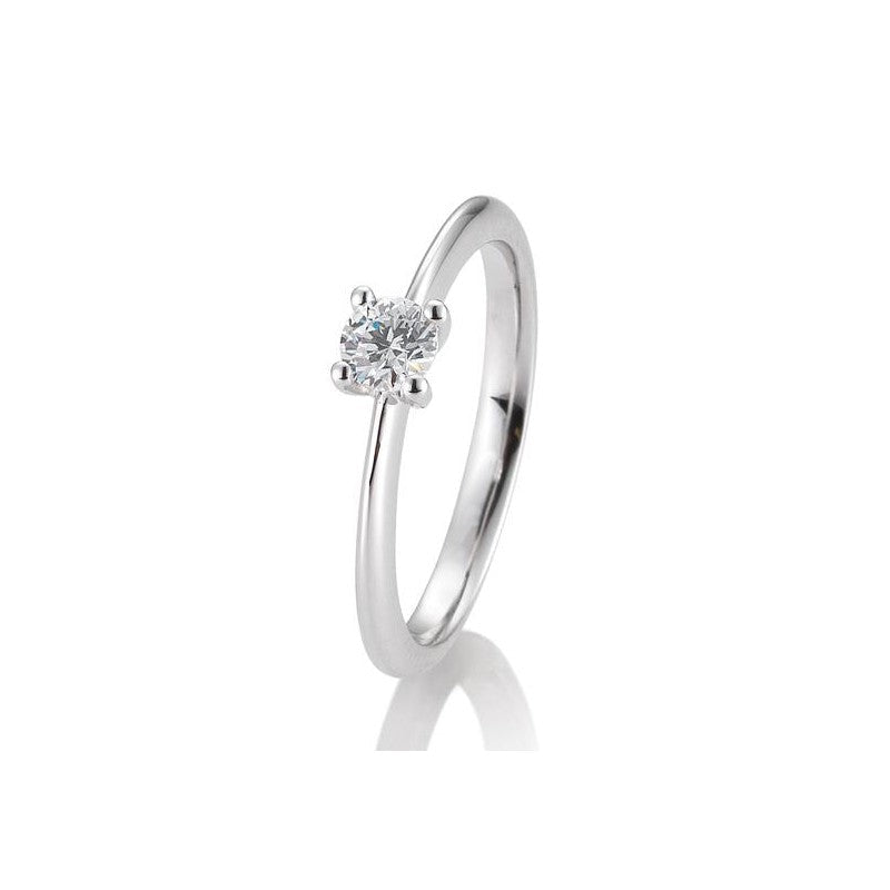 Verlobungsring 4er Krappe mit Brillant in Gold oder Platin