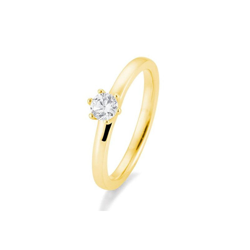 Verlobungsring 6er Krappe mit Brillant in Gold oder Platin