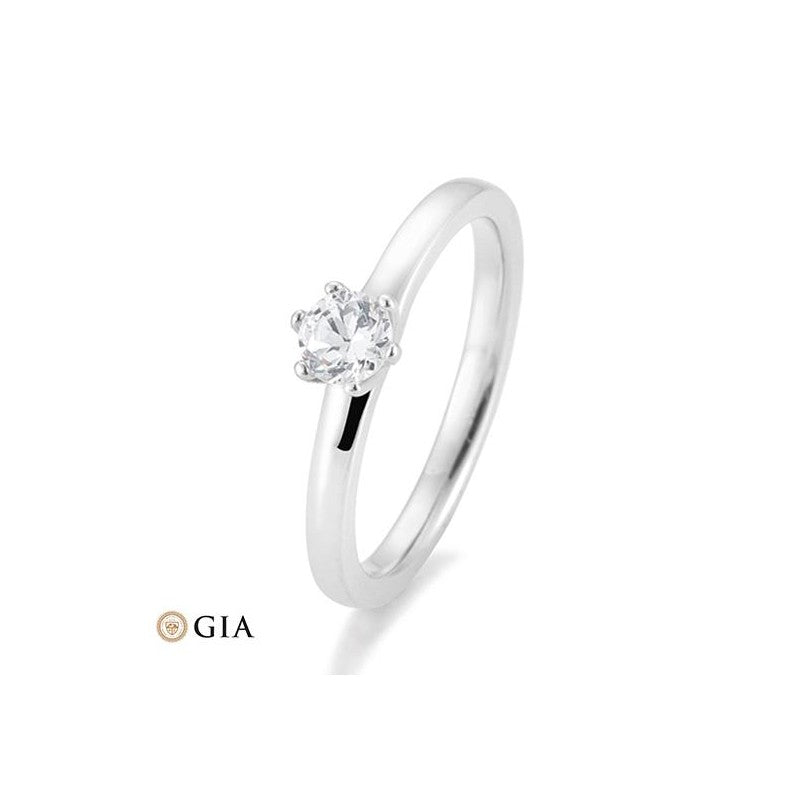 Verlobungsring 6er Krappe mit Brillant in Gold oder Platin