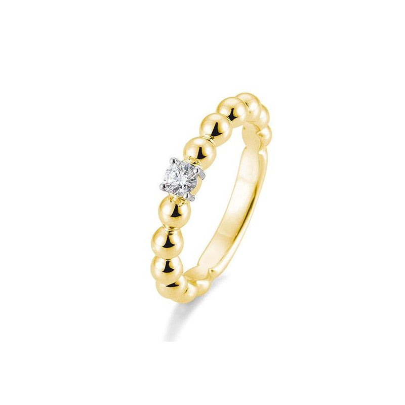 Verlobungsring Kugel mit Brillant in Gold oder Platin