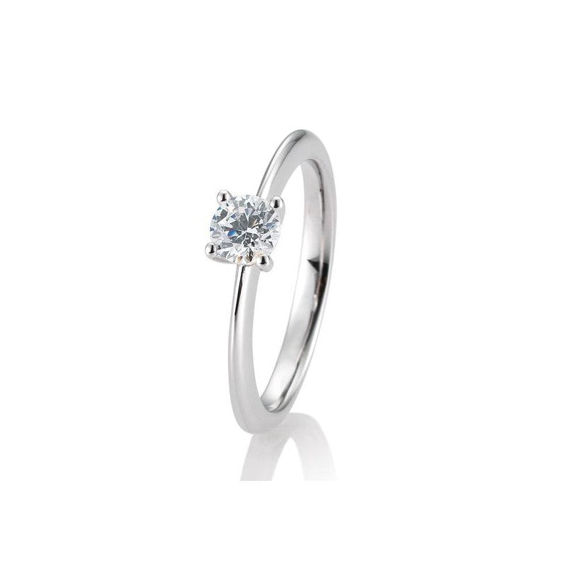 Verlobungsring 4er Krappe mit Brillant in Gold oder Platin