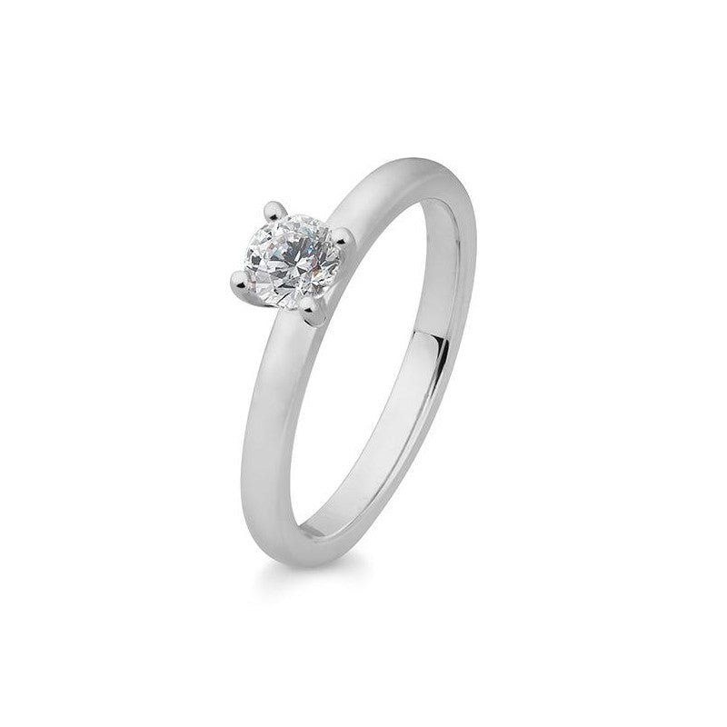 Verlobungsring 4er Krappe mit Brillant in Gold oder Platin