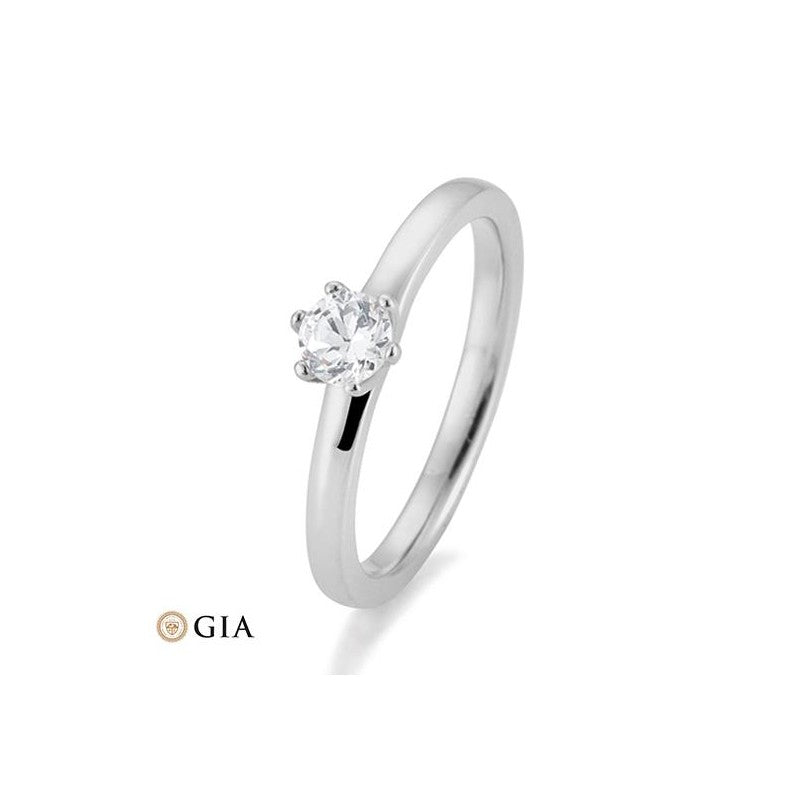 Verlobungsring 6er Krappe mit Brillant in Gold oder Platin
