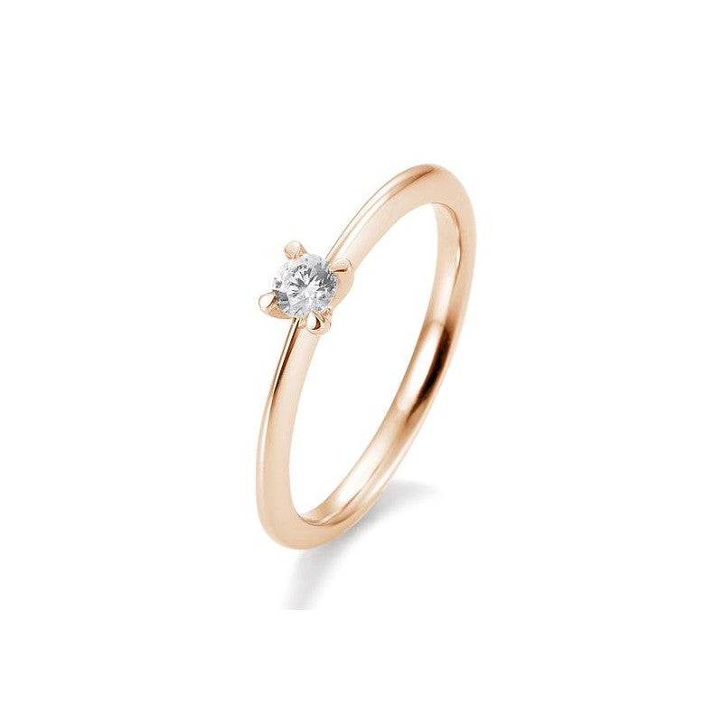 Verlobungsring 4er Krappe mit Brillant in Gold oder Platin