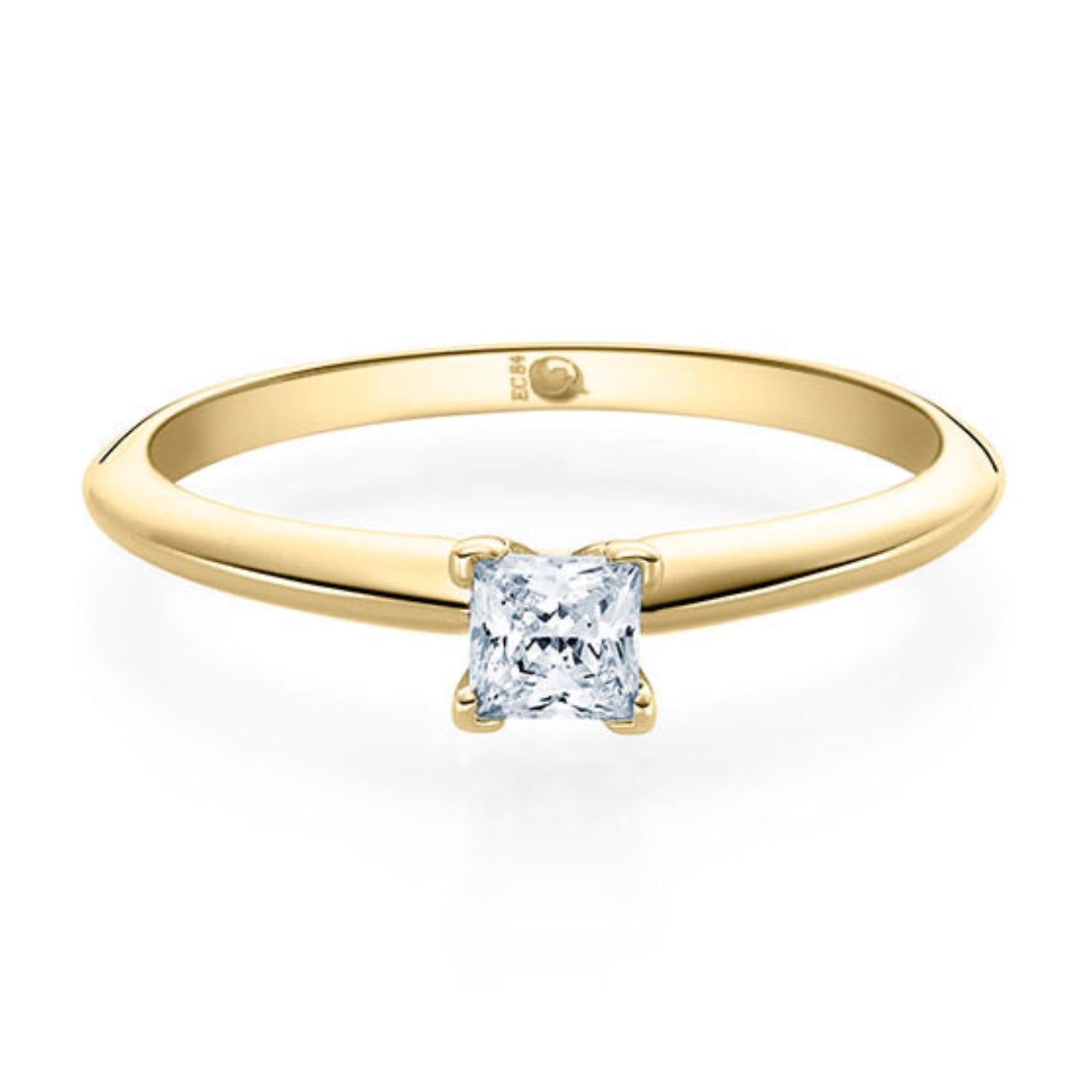 Antragsring aus Gold mit Princess-Brillant