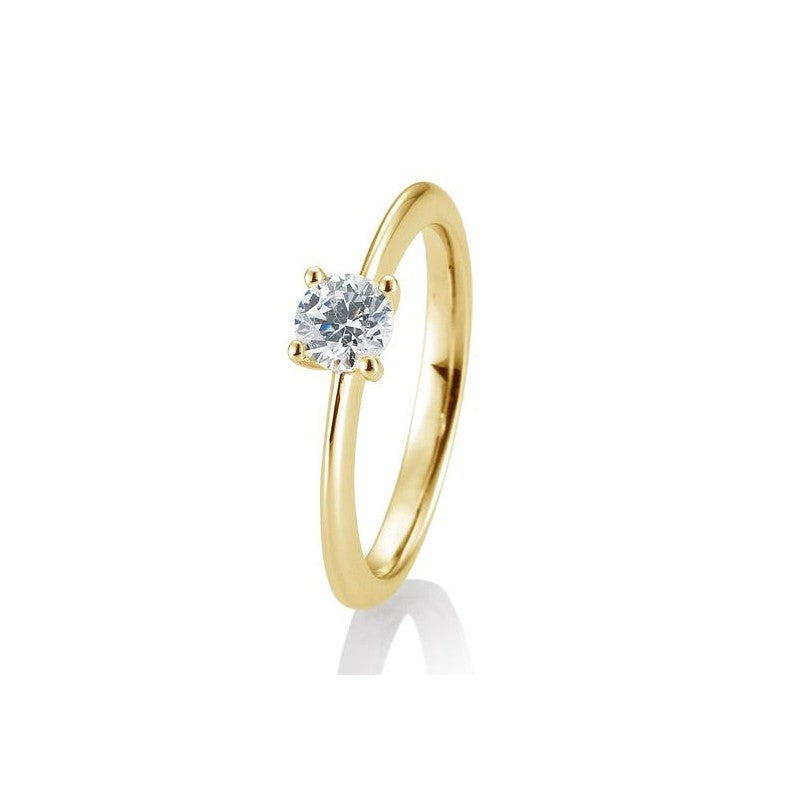Verlobungsring 4er Krappe mit Brillant in Gold oder Platin