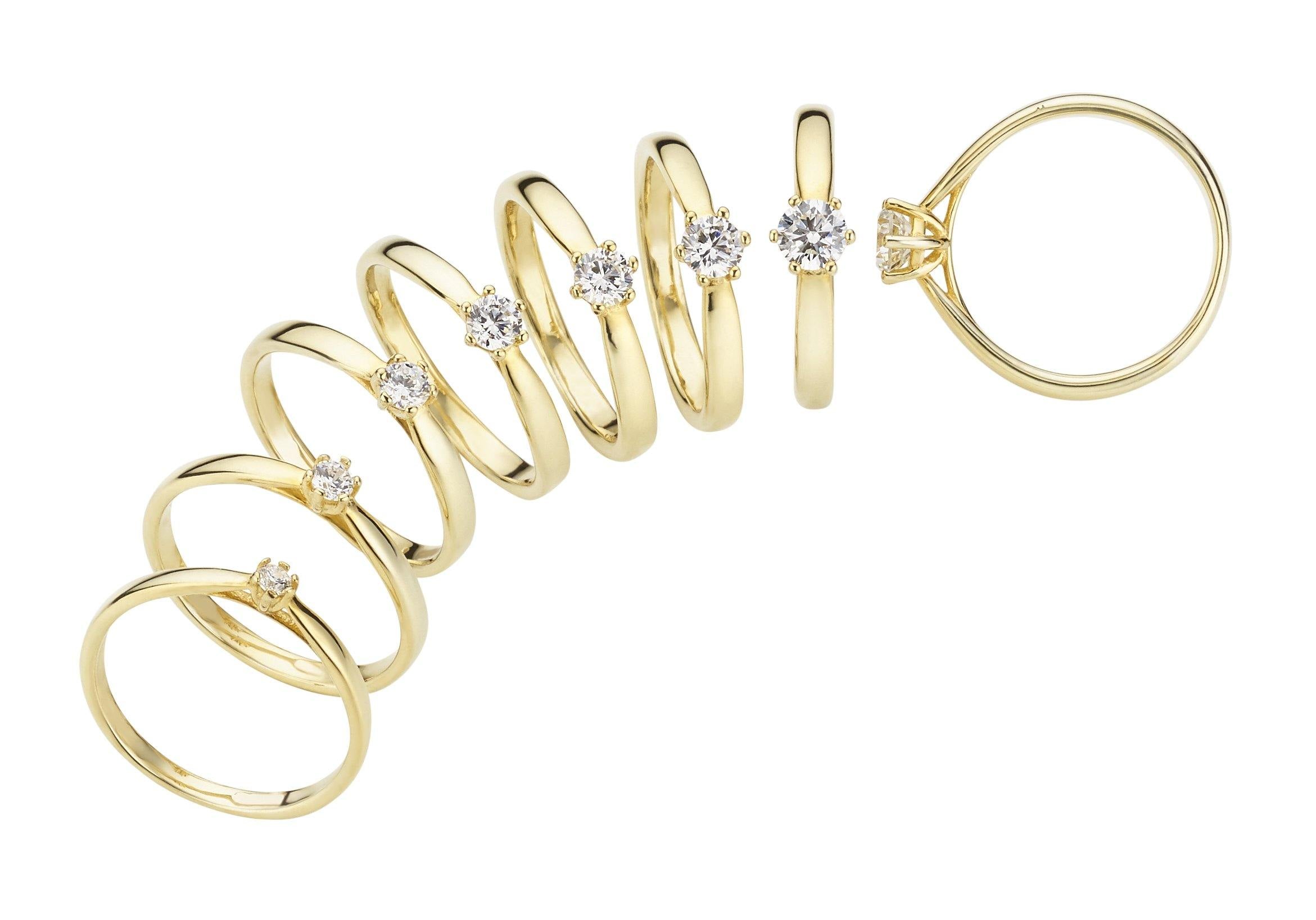 Verlobungsring Gelbgold mit Brillant in Krabbenfassung - Mcollection Aachen