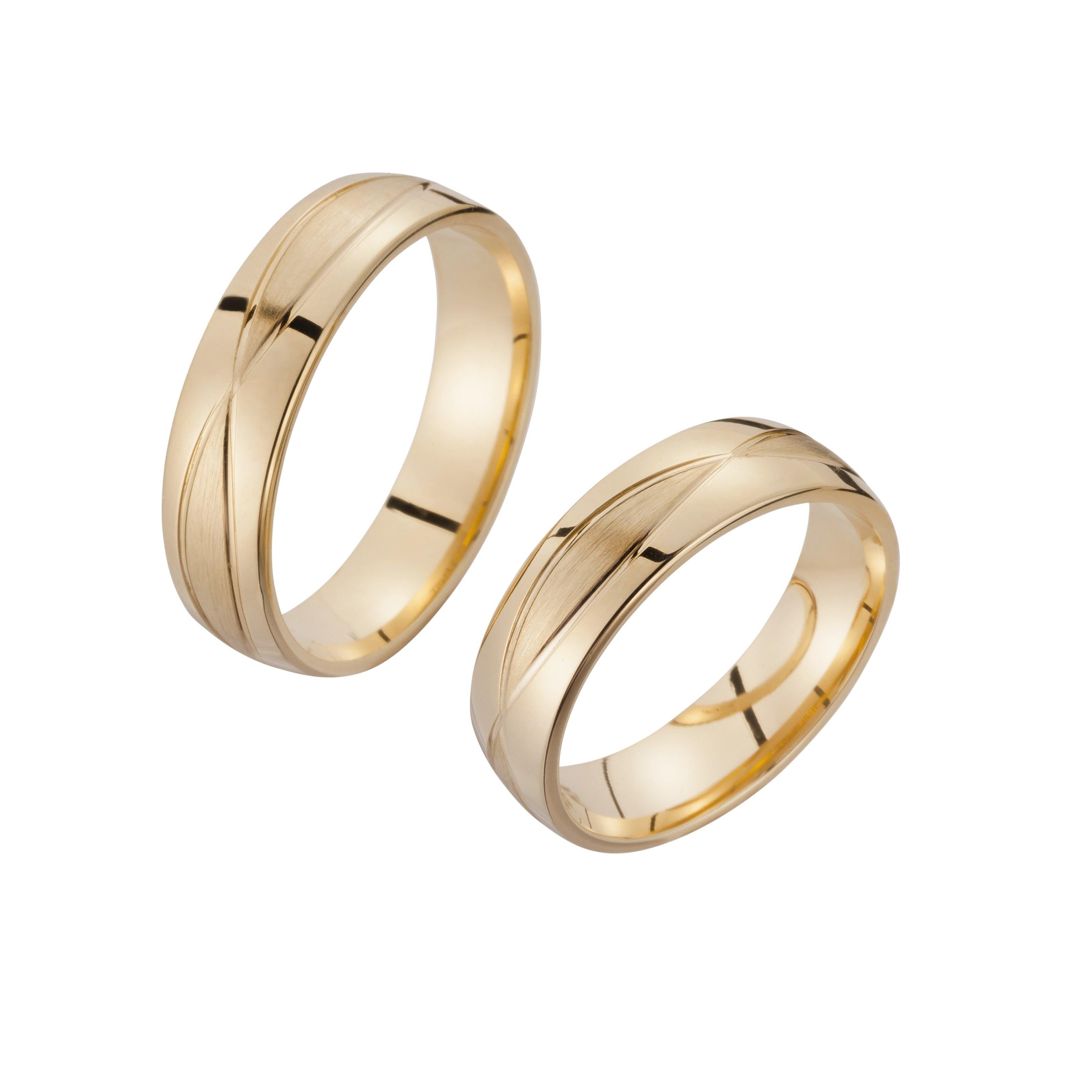 Trauringe einfarbig Gelbgold - Mcollection Aachen