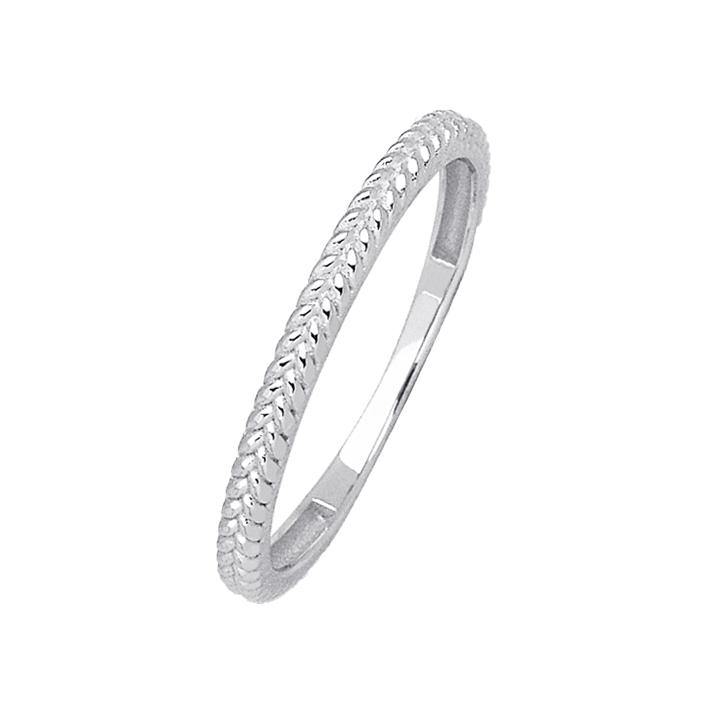 Vorsteckring aus Gold hochglanz mit Zopfmusteroptik - Mcollection Aachen
